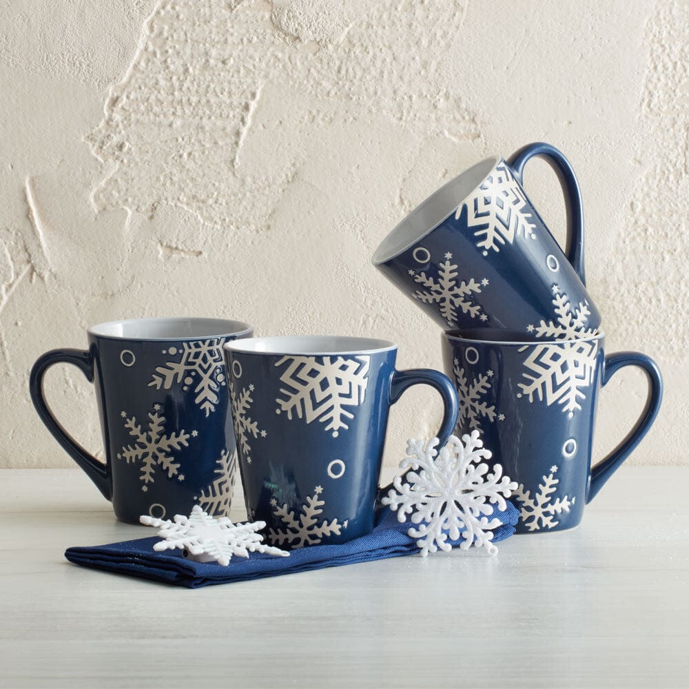 Snow Flurry Set of 4 Mugs