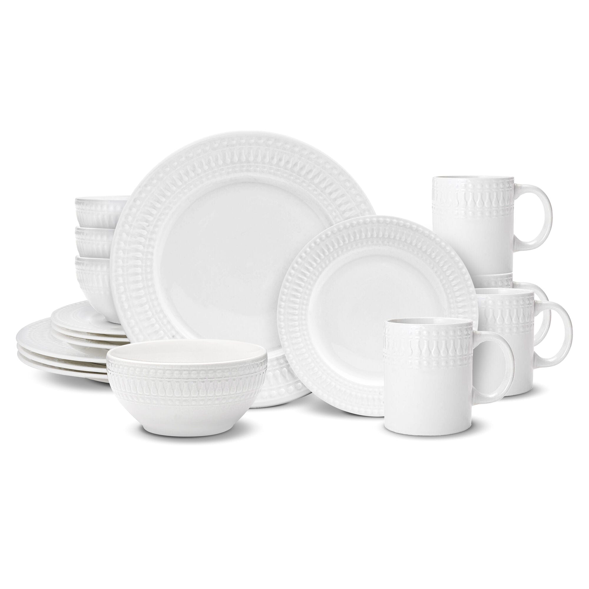 Dinnerware Set, Fine Bone China, 16 Pieces, Plates and Bowls set