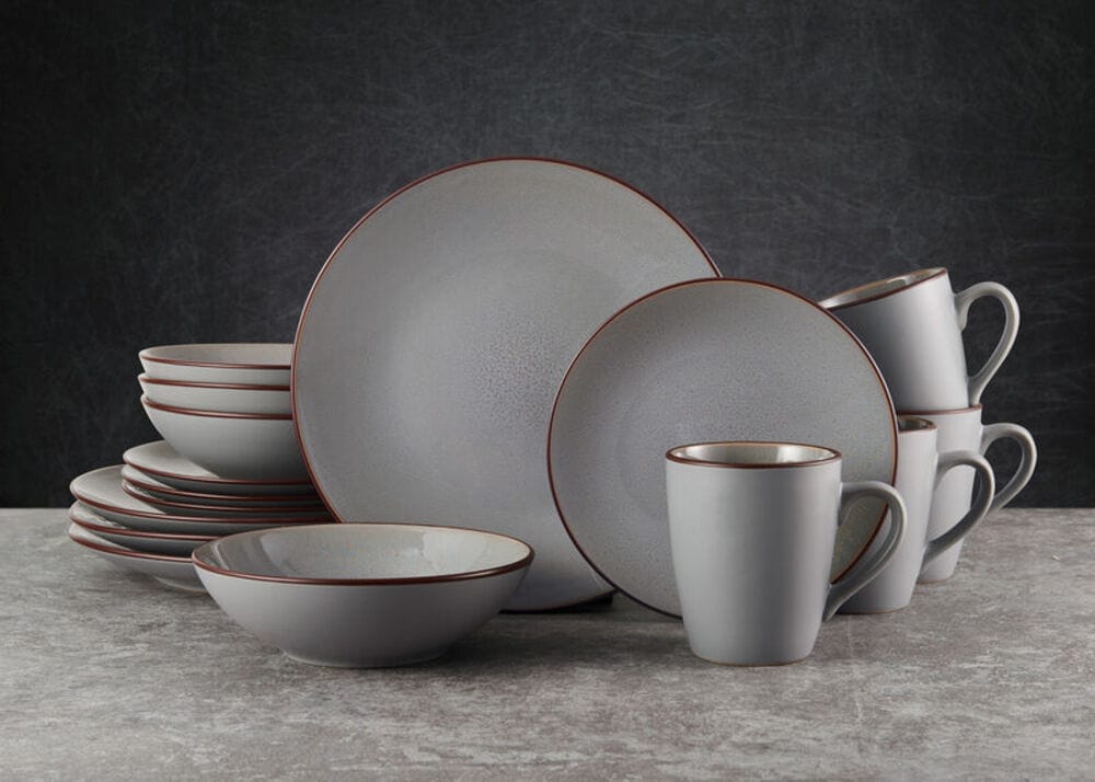 Gray dish outlet set