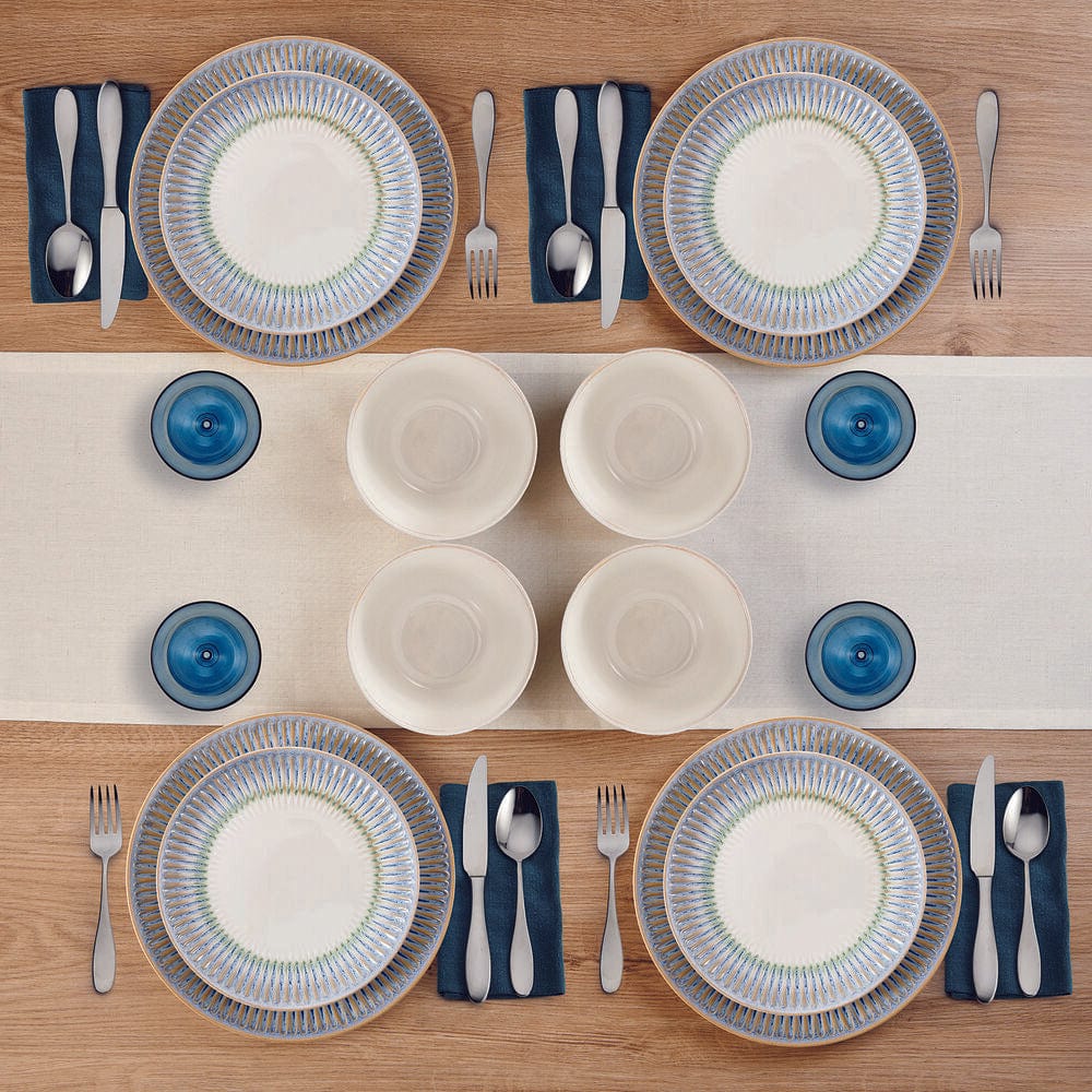 Hensley Blue 12 Piece Dinnerware Set, Service for 4