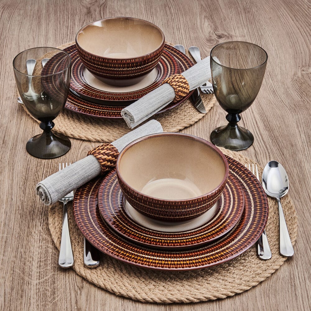 Set Of 12 Pfaltzgraff Brown store Wheat Plates