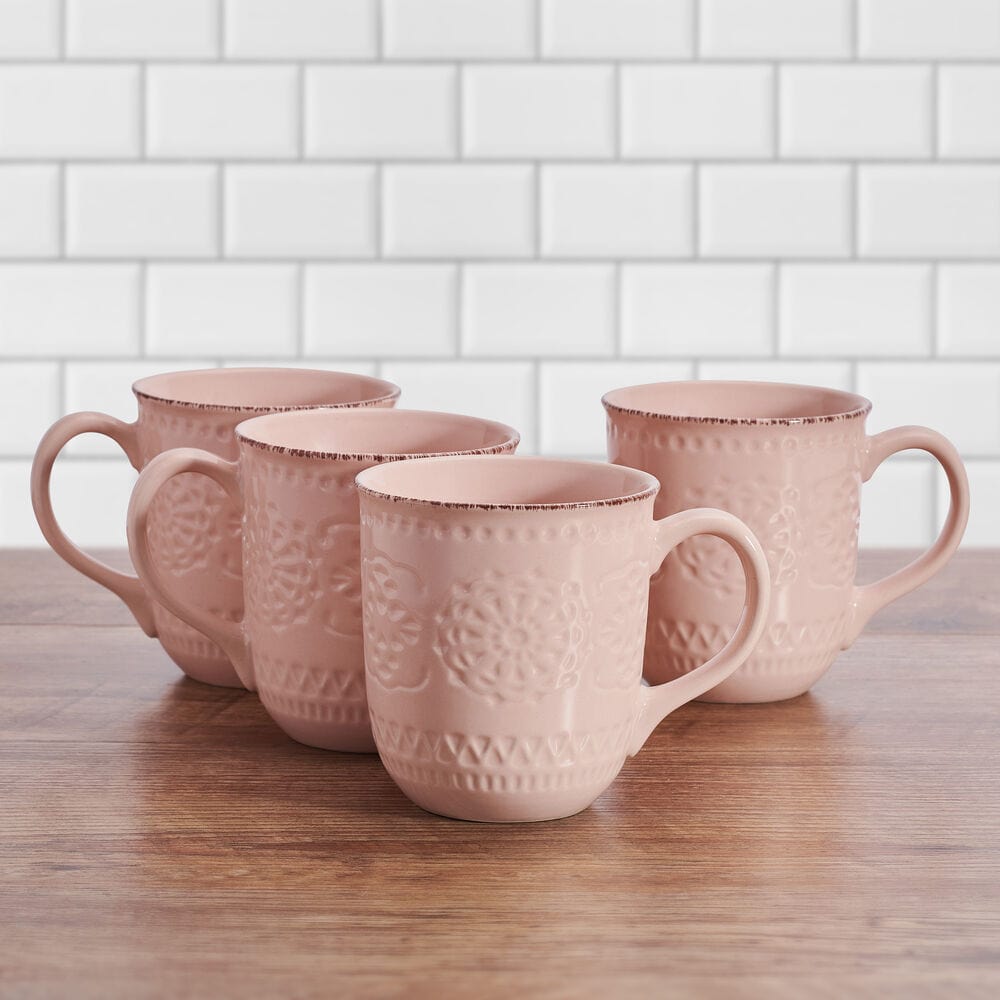 Pre-Order Set of 4 Pink Mugs | Handmade Mugs | Handmade Pottery | Handmade Ceramic Mug authentic | Handmade Coffee Mug Tea Cup | Pottery Gift