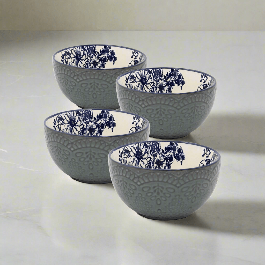 Blue-Gray Ceramic Serving Bowl| Salad Bowl| Snack Bowl| Fruit orders Bowl| Tableware| Dinnerware| Kitchen Decor| Housewarming Gift| Gift For Woman