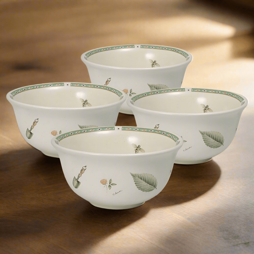 Set of 2 Green outlets Dove Psychedelic Bowls