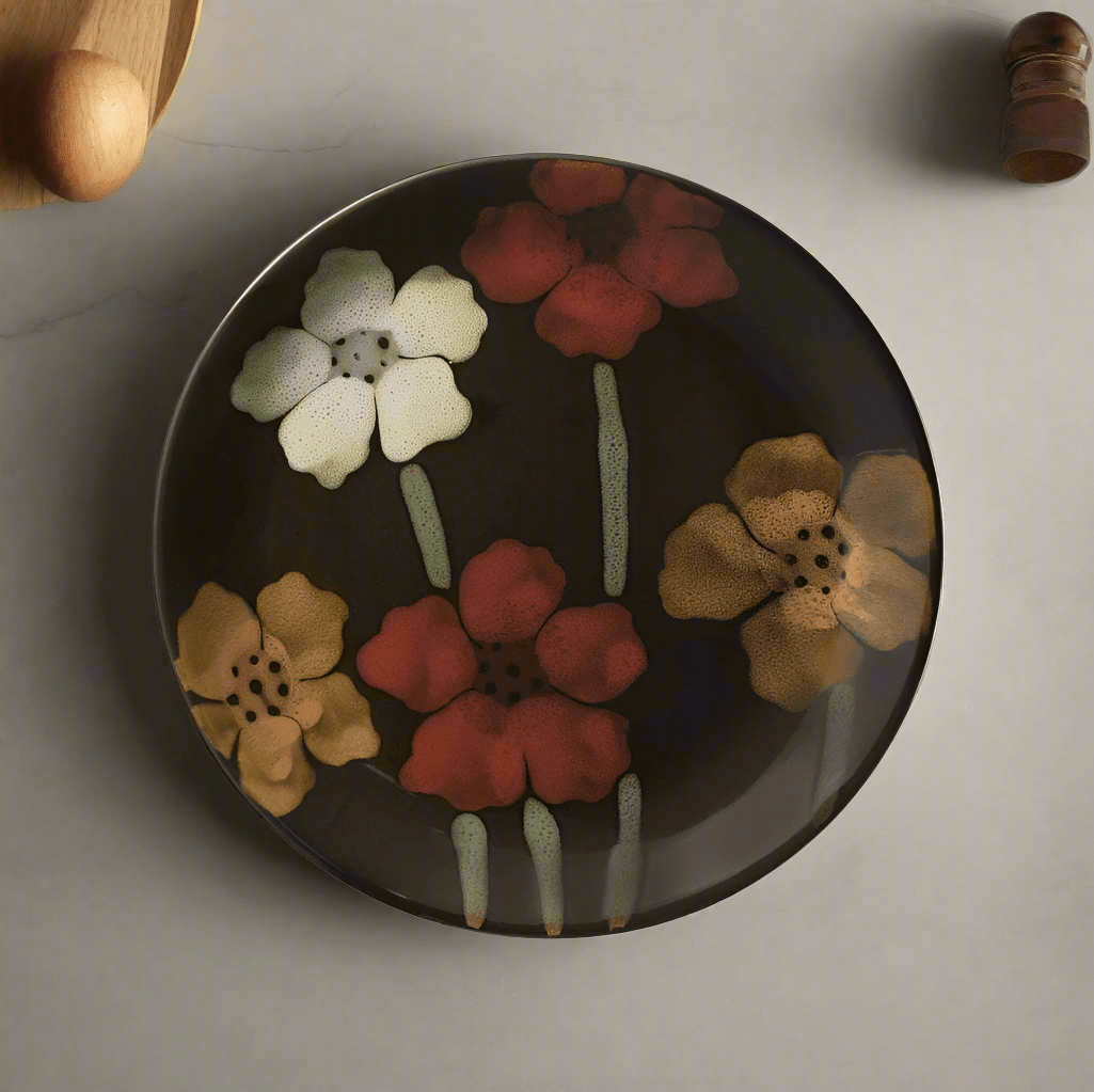 Painted Poppies Accent Salad Plate