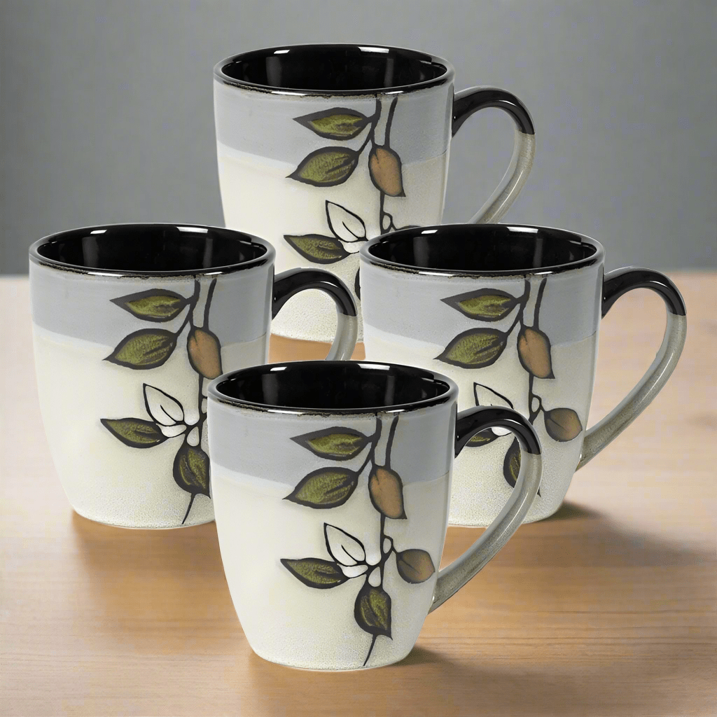 Leaves Pattern Mug Set of 2 hot