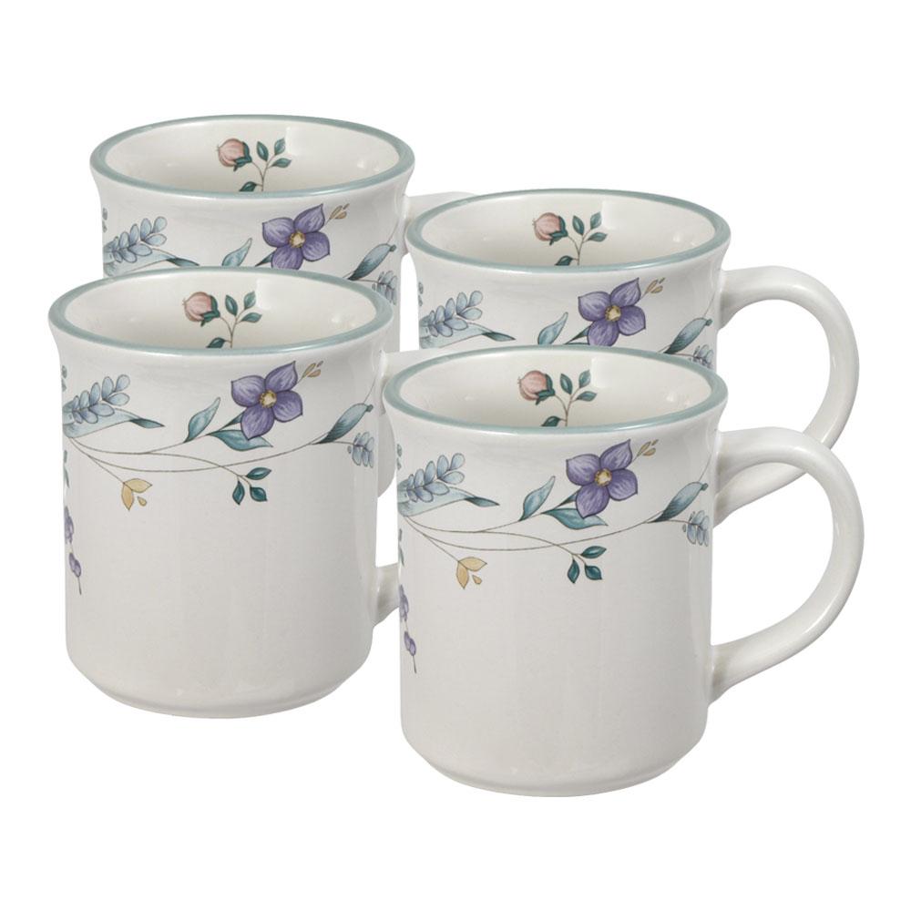 Pfaltzgraff Snow Flurry Set of 4 Mugs - Blue