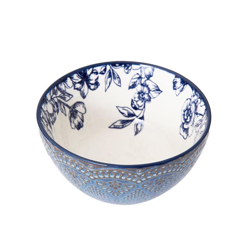 Crockery Set With Hand-painted Blue and White Flowers, Table Service: Large  and Small Plate Soup/cereal Bowl for 2, 4 or 6 People -  New Zealand