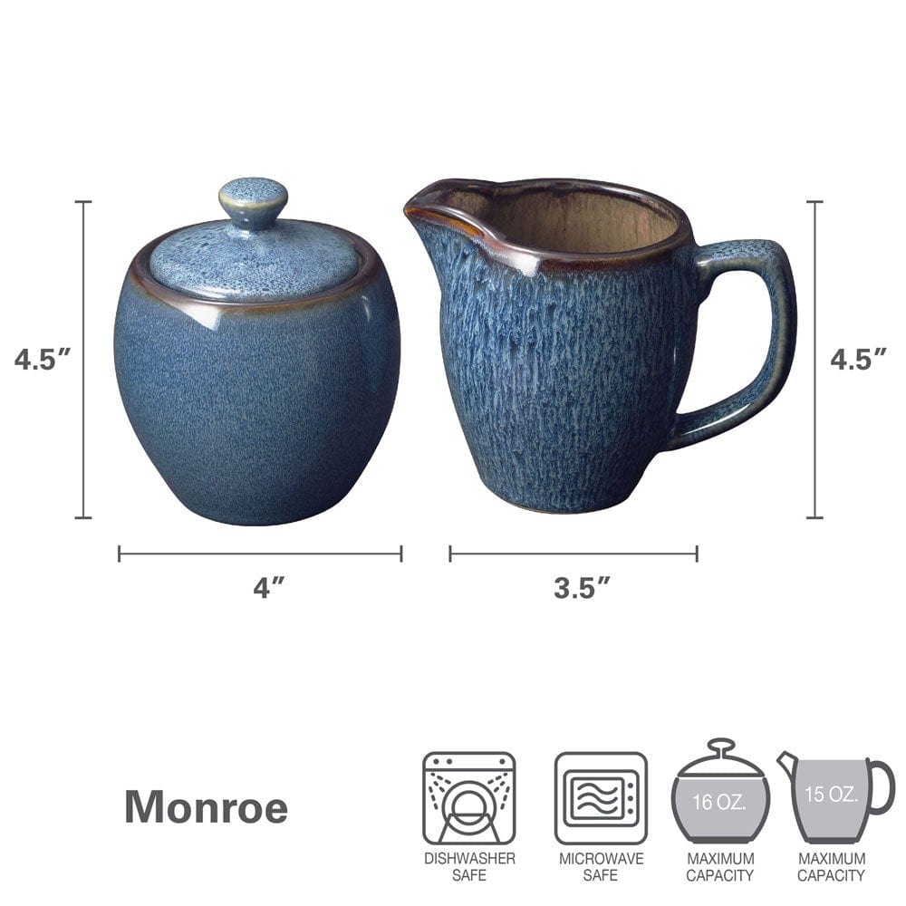 Monroe Blue Sugar and Creamer Set – Pfaltzgraff