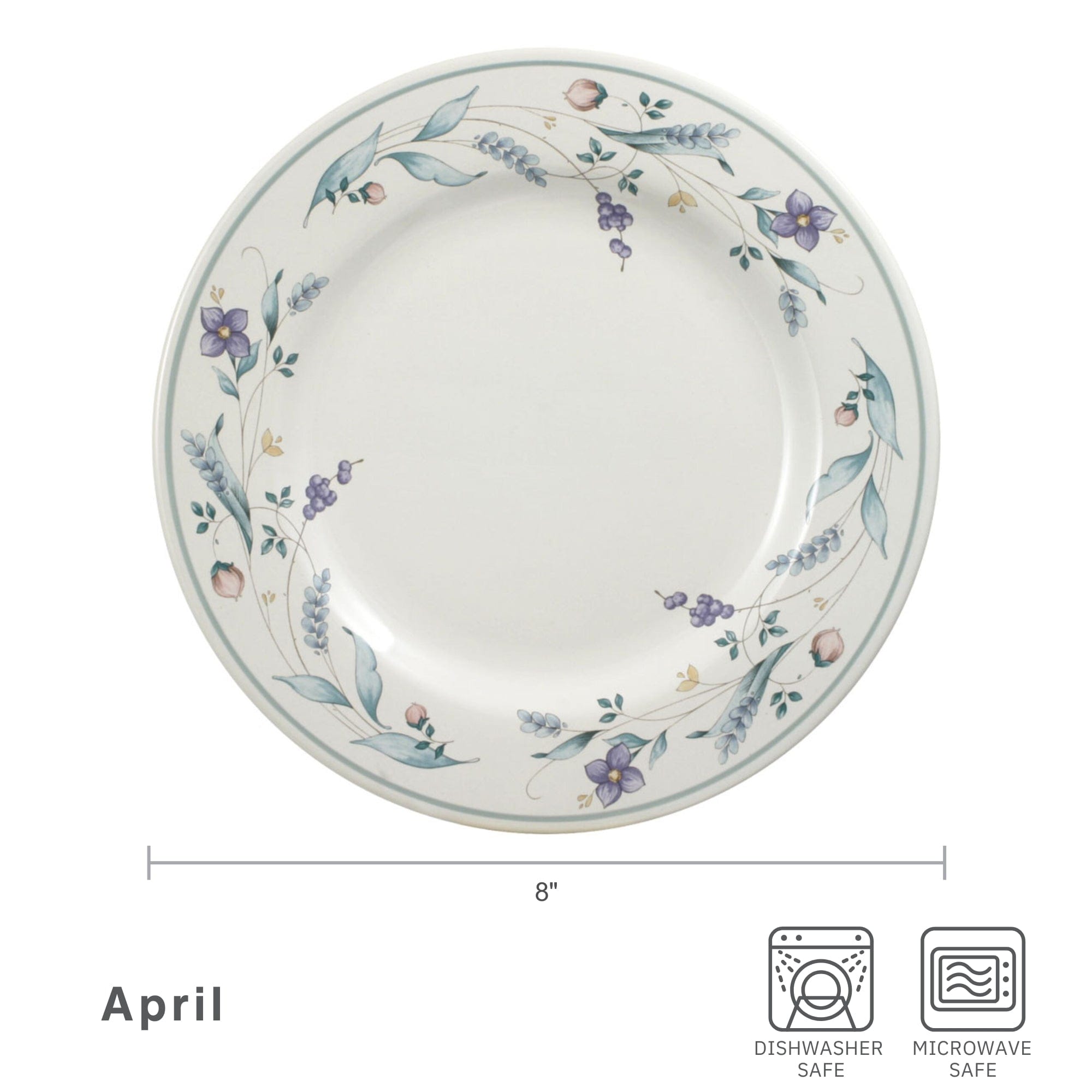 April Set of 4 Salad Plates