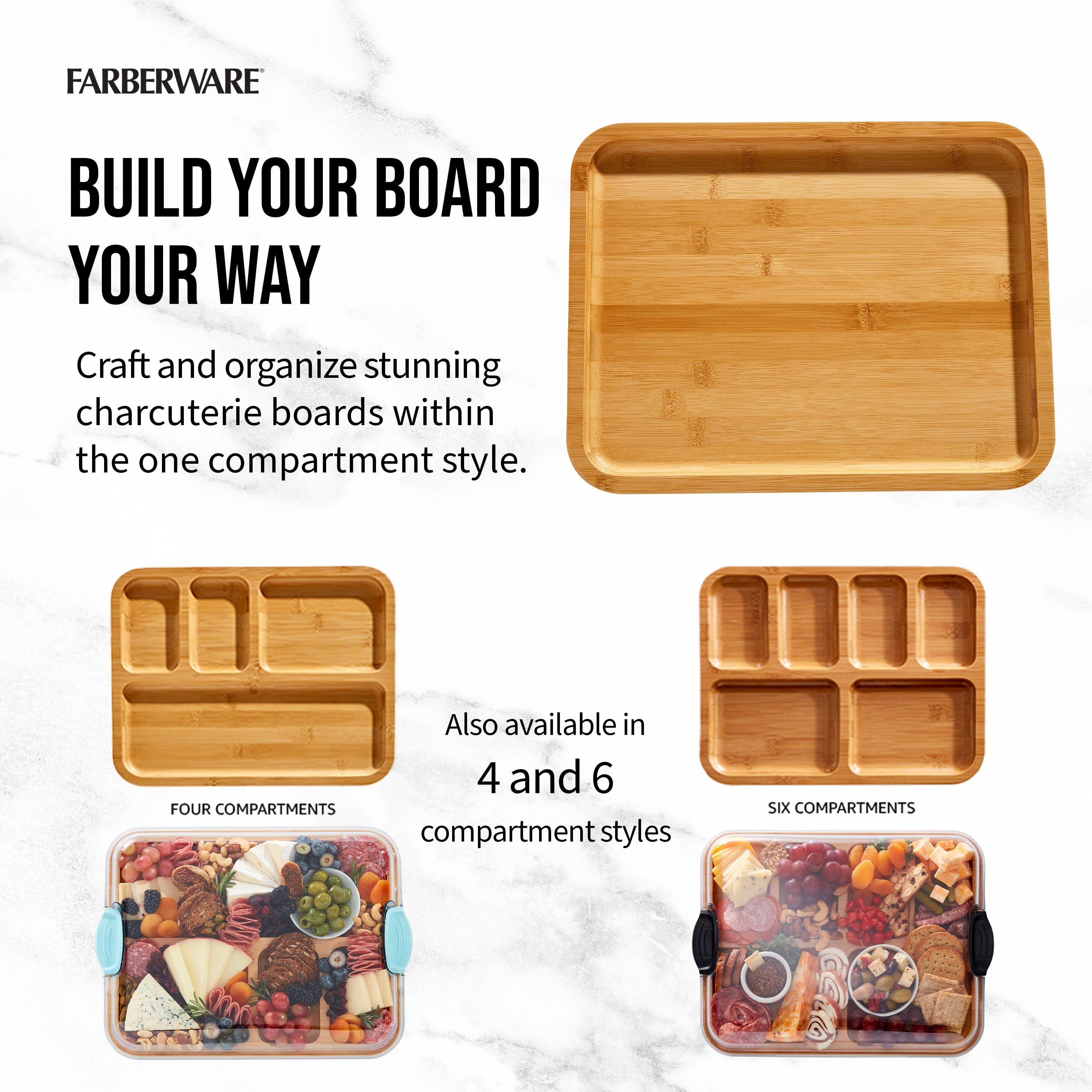 Farberware Build-A-Board ™ Cutting Board with Clear Locking Lid, 11x14