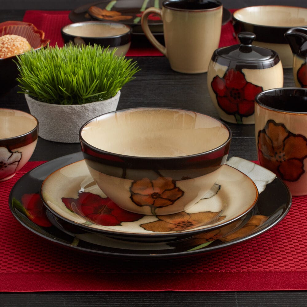 Painted Poppies Soup Cereal Bowl