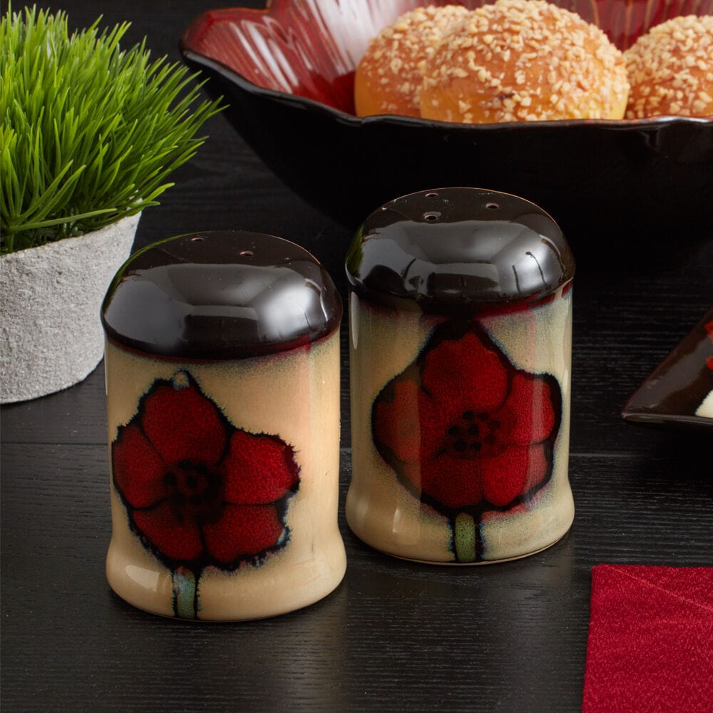 Painted Poppies Salt and Pepper Set