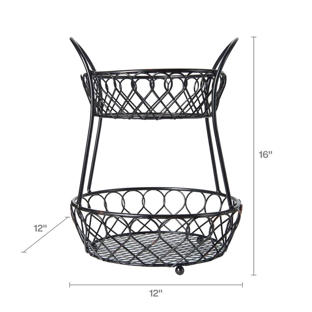 Lattice 2 Tier Countertop Storage Basket