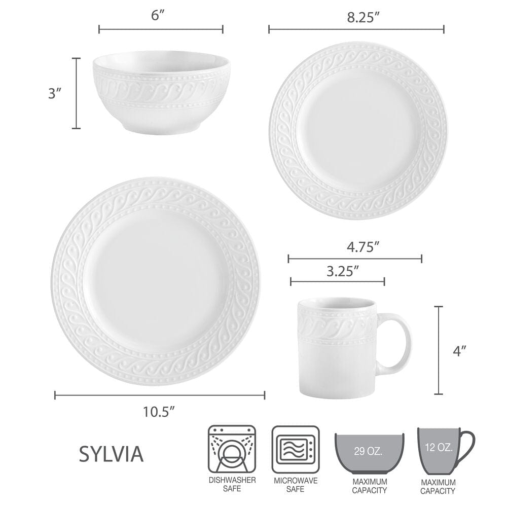 Sylvia 32 Piece Dinnerware Set, Service for 8