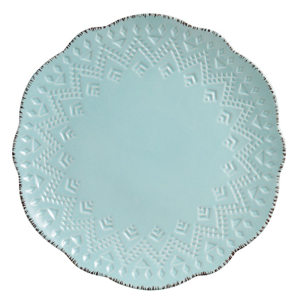 Remembrance Teal Set of 4 Dinner Plates