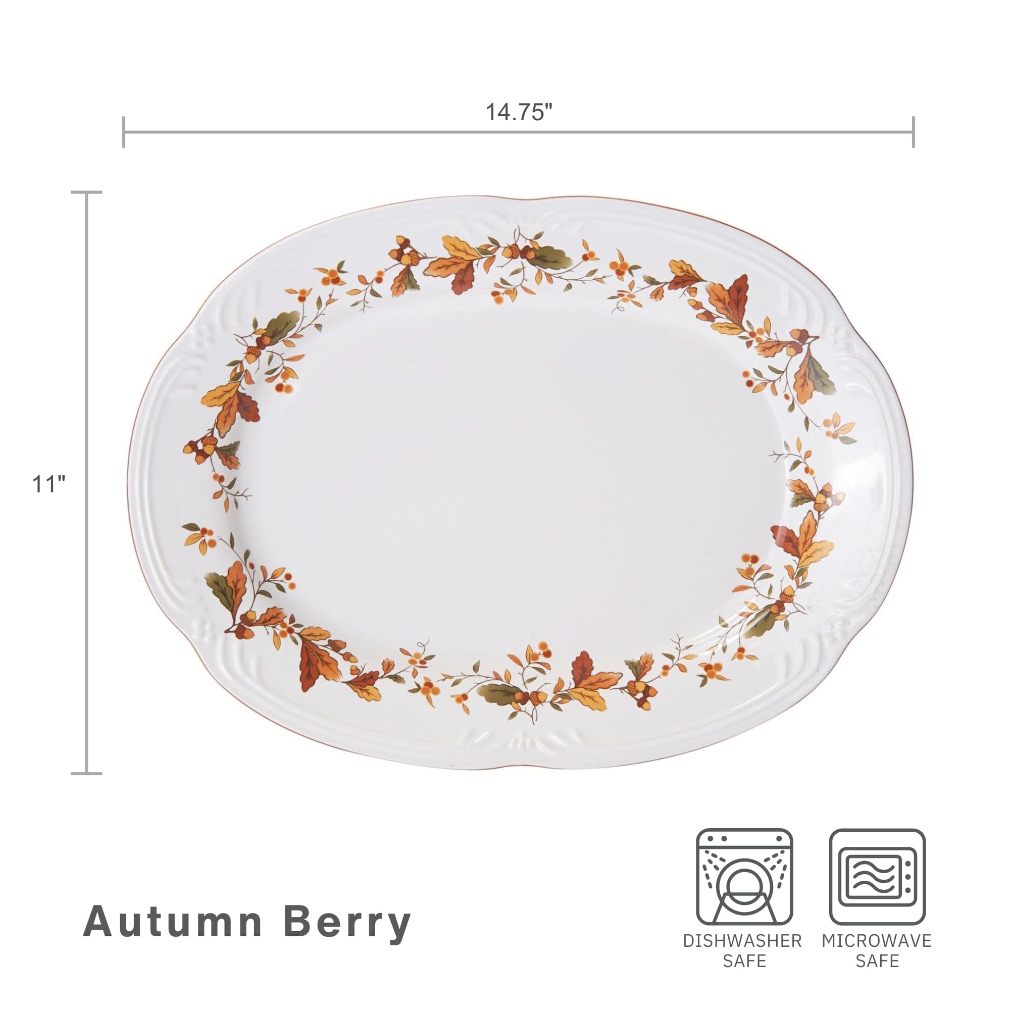 Autumn Berry Oval Platter