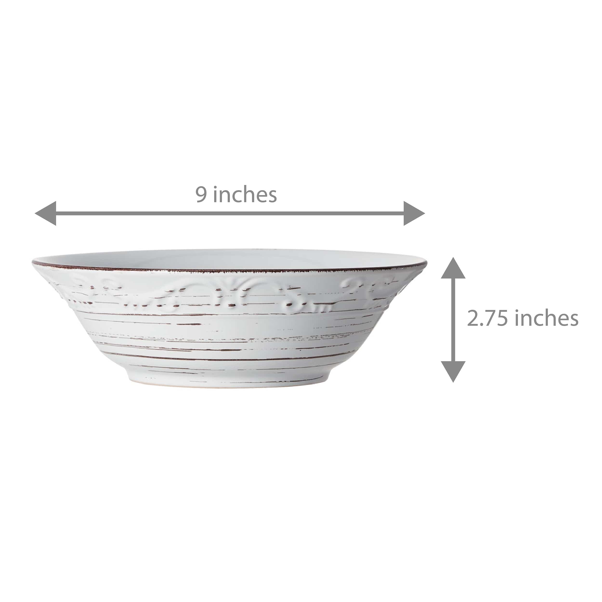 Trellis White Vegetable Bowl