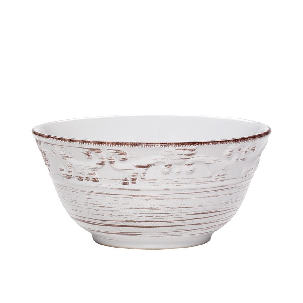 Trellis White Set of 4 Soup Cereal Bowls