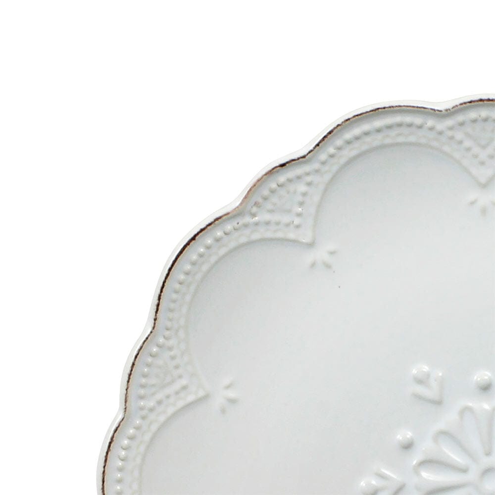 French Lace White Dinnerware Set