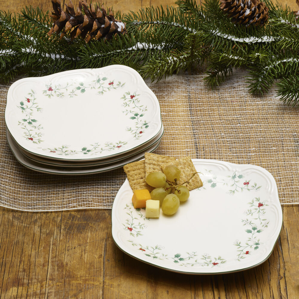 Winterberry® Set of 4 Square Salad Plates