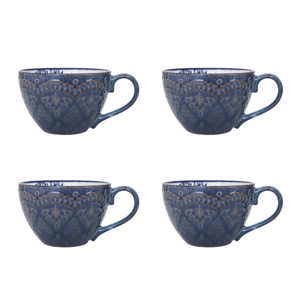 Gabriela Blue 16 Piece Dinnerware Set, Service for 4