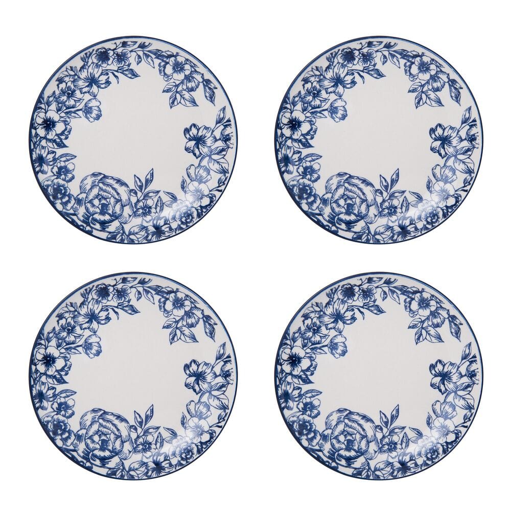 Gabriela Blue 16 Piece Dinnerware Set, Service for 4