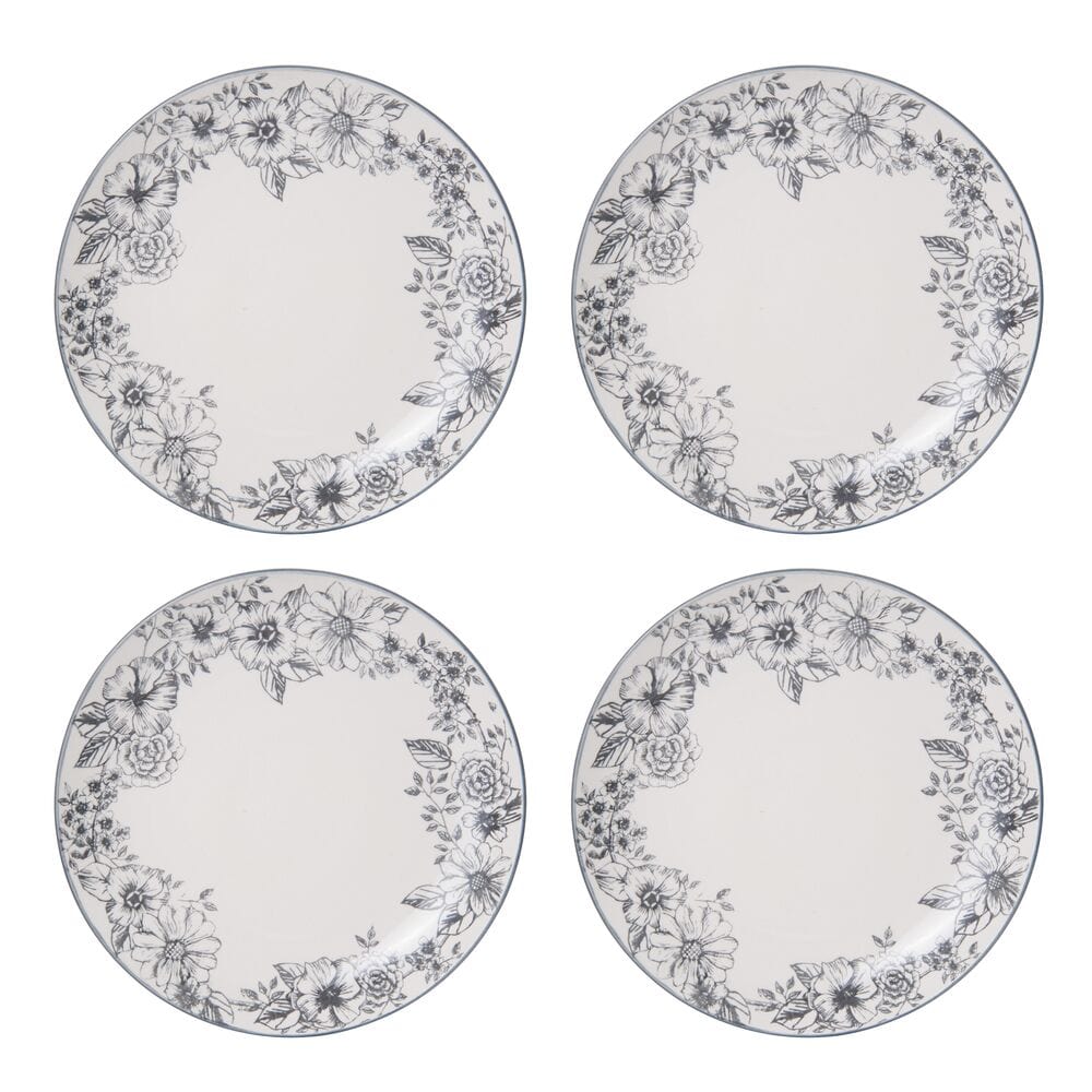 Gabriela Gray 16 Piece Dinnerware Set, Service for 4