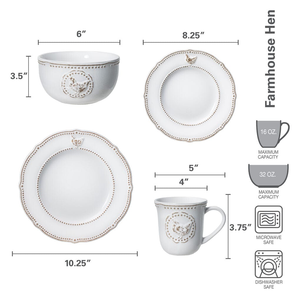 Farmhouse Hen Dinnerware Set