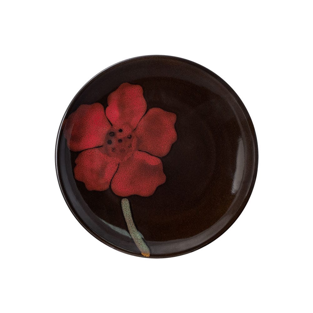 Painted Poppies Set of 4 Appetizer Plates