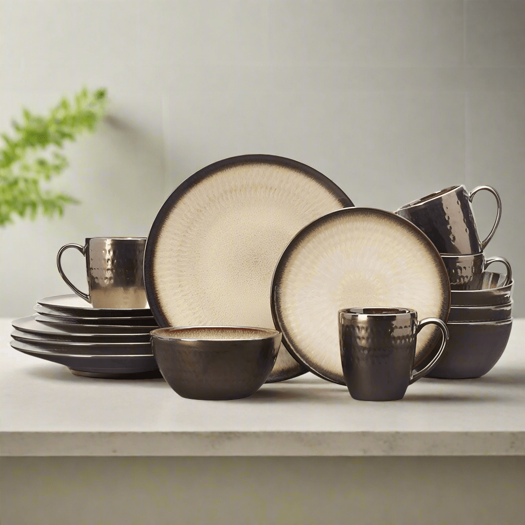 Anastasia Cream 16 Piece Dinnerware Set, Service for 4