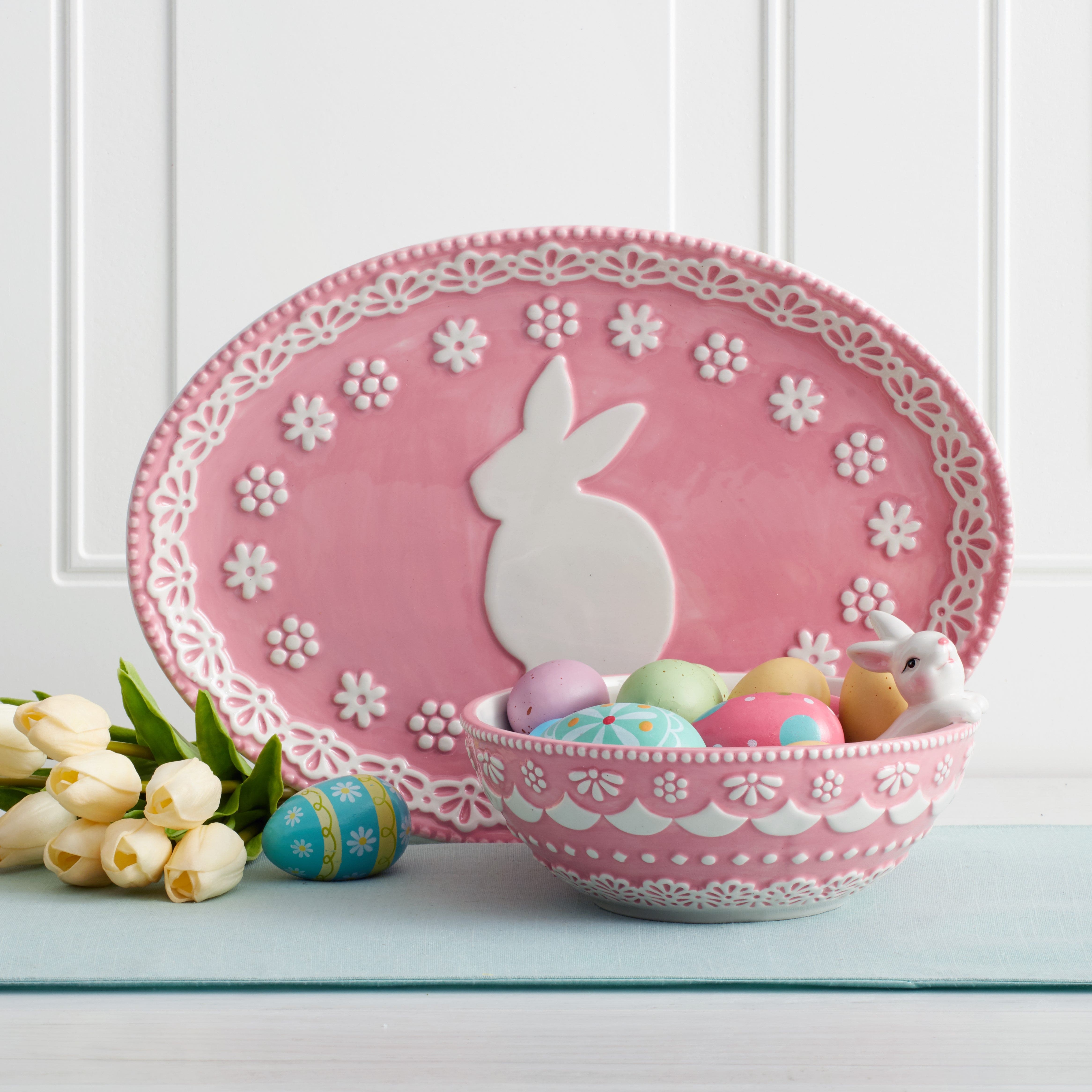 Easter Bunny Oval Platter