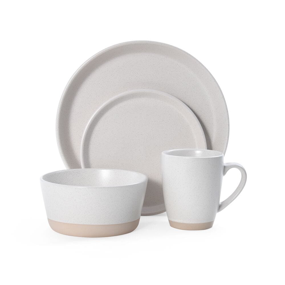 Hudson Beige 16 Piece Dinnerware Set, Service for 4