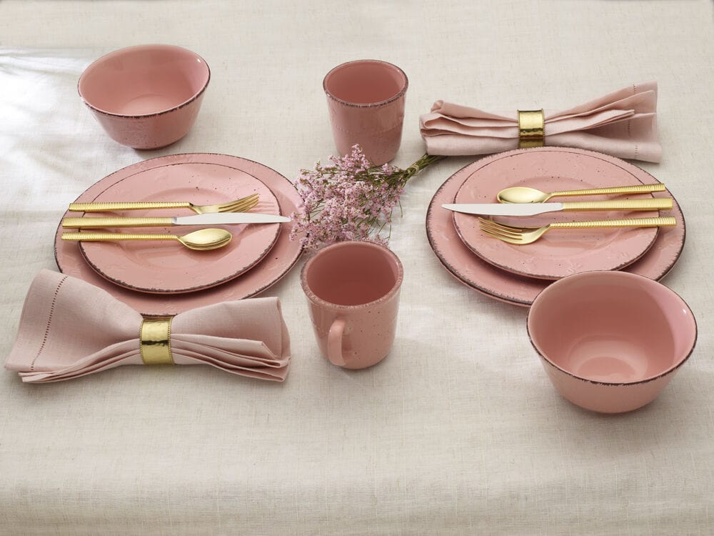 Flamingo Pink 16 Piece Dinnerware Set, Service For 4 – Pfaltzgraff