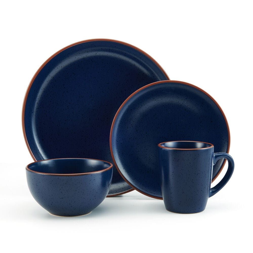 Hunter Blue 16 Piece Dinnerware Set, Service for 4