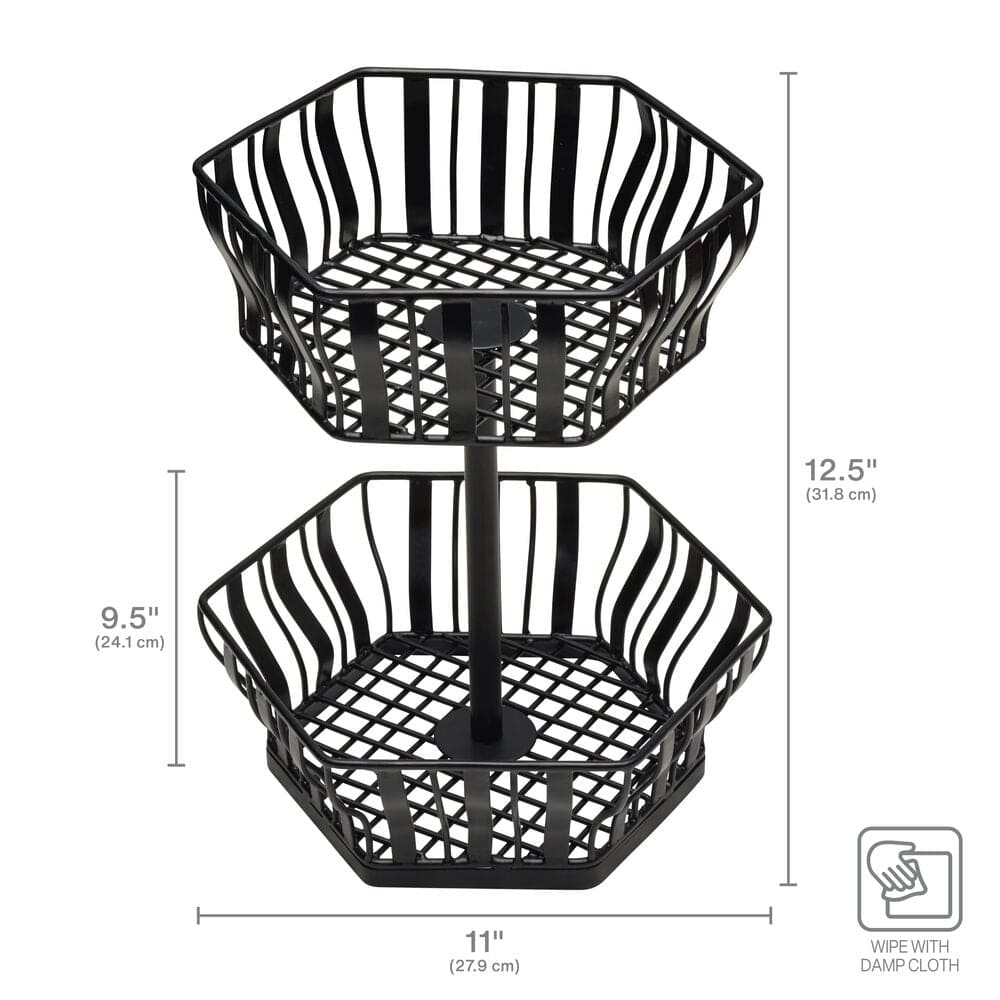 Hex 2 Tier Storage Basket