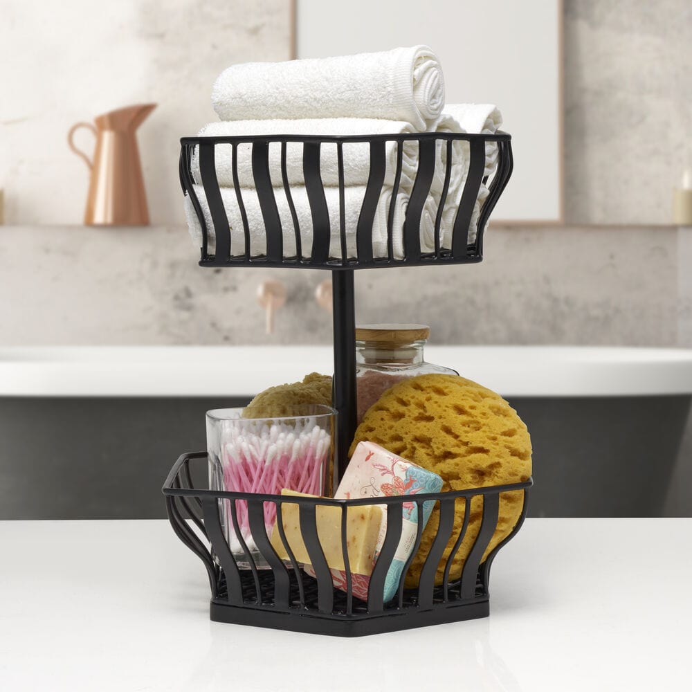 Hex 2 Tier Storage Basket