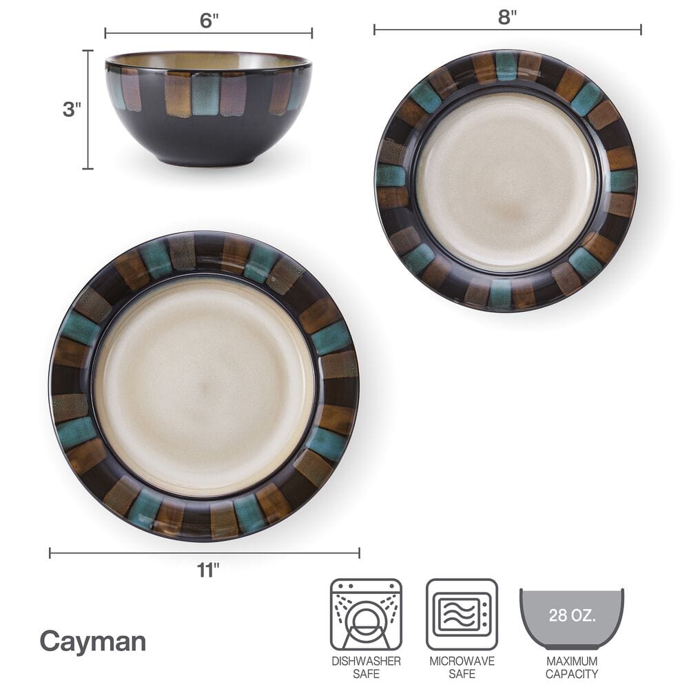 Cayman 24 Piece Dinnerware Set, Service for 8