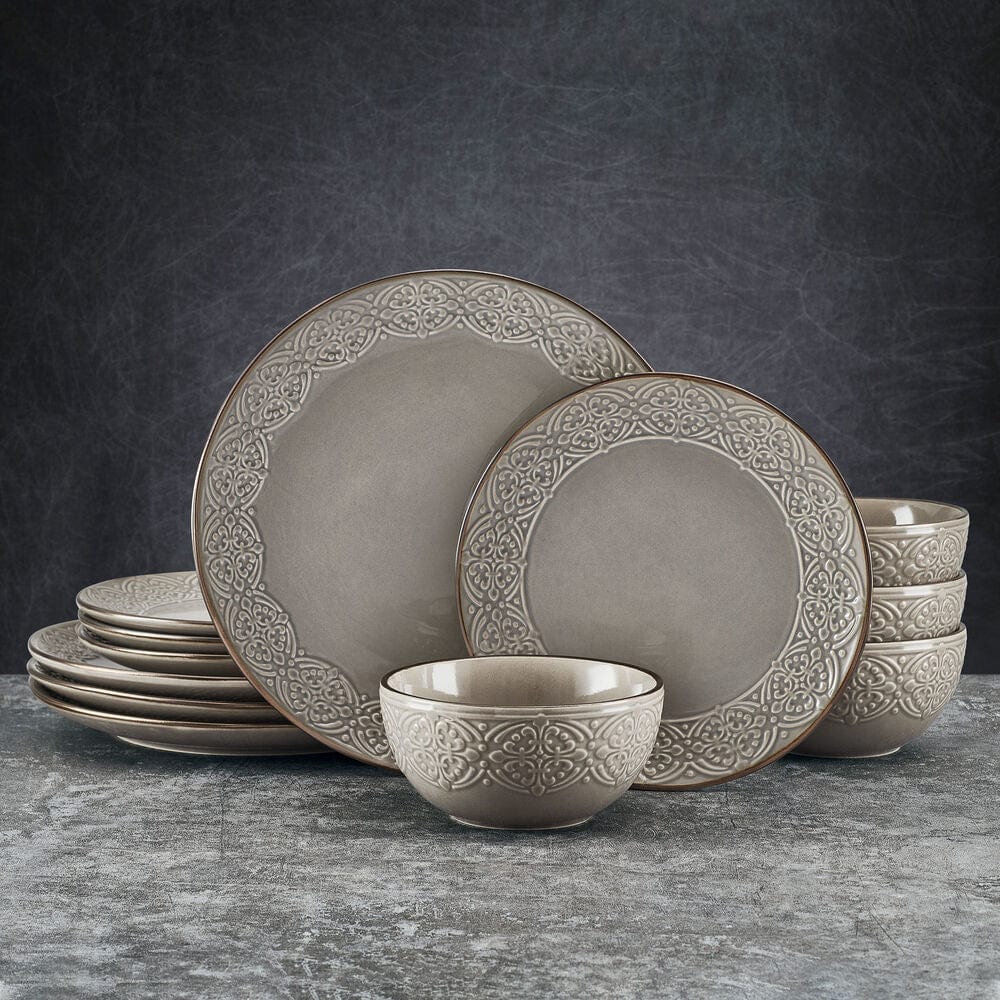 Emma 12 Piece Dinnerware Set, Service for 4