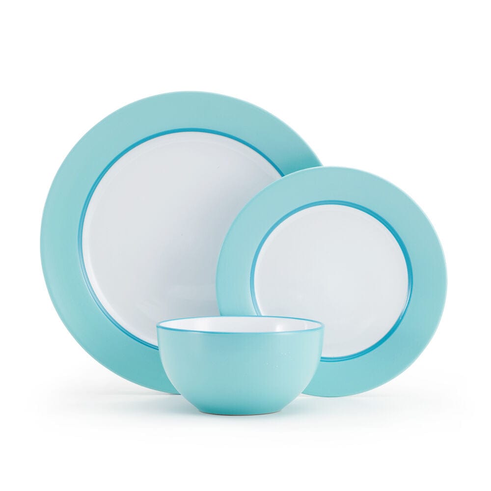 Grayson Teal 12 Piece Dinnerware Set, Service for 4