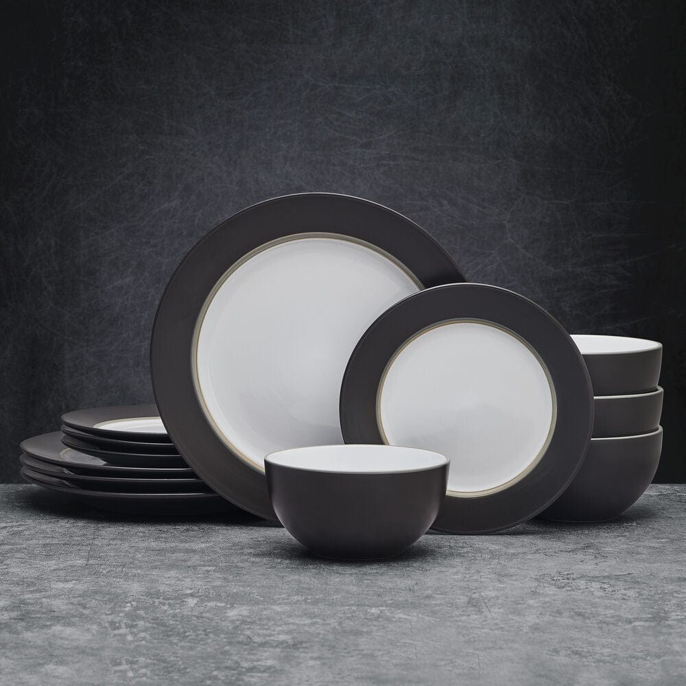 Grayson Charcoal 12 Piece Dinnerware Set, Service for 4