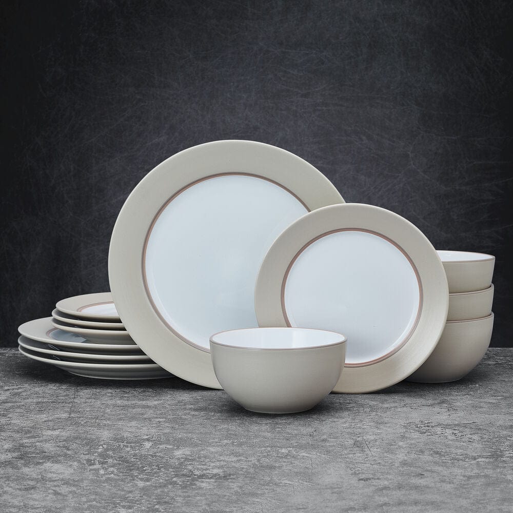 Grayson Taupe 12 Piece Dinnerware Set, Service for 4