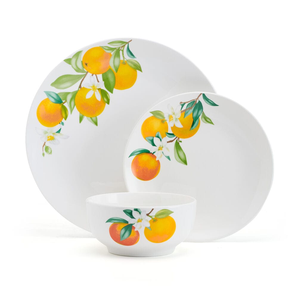 Oranges 12 Piece Dinnerware Set, Service for 4