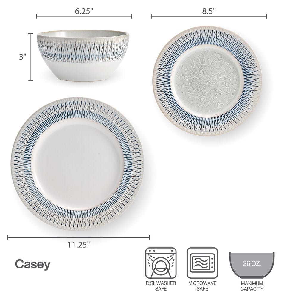 Casey 12 Piece Dinnerware Set, Service for 4