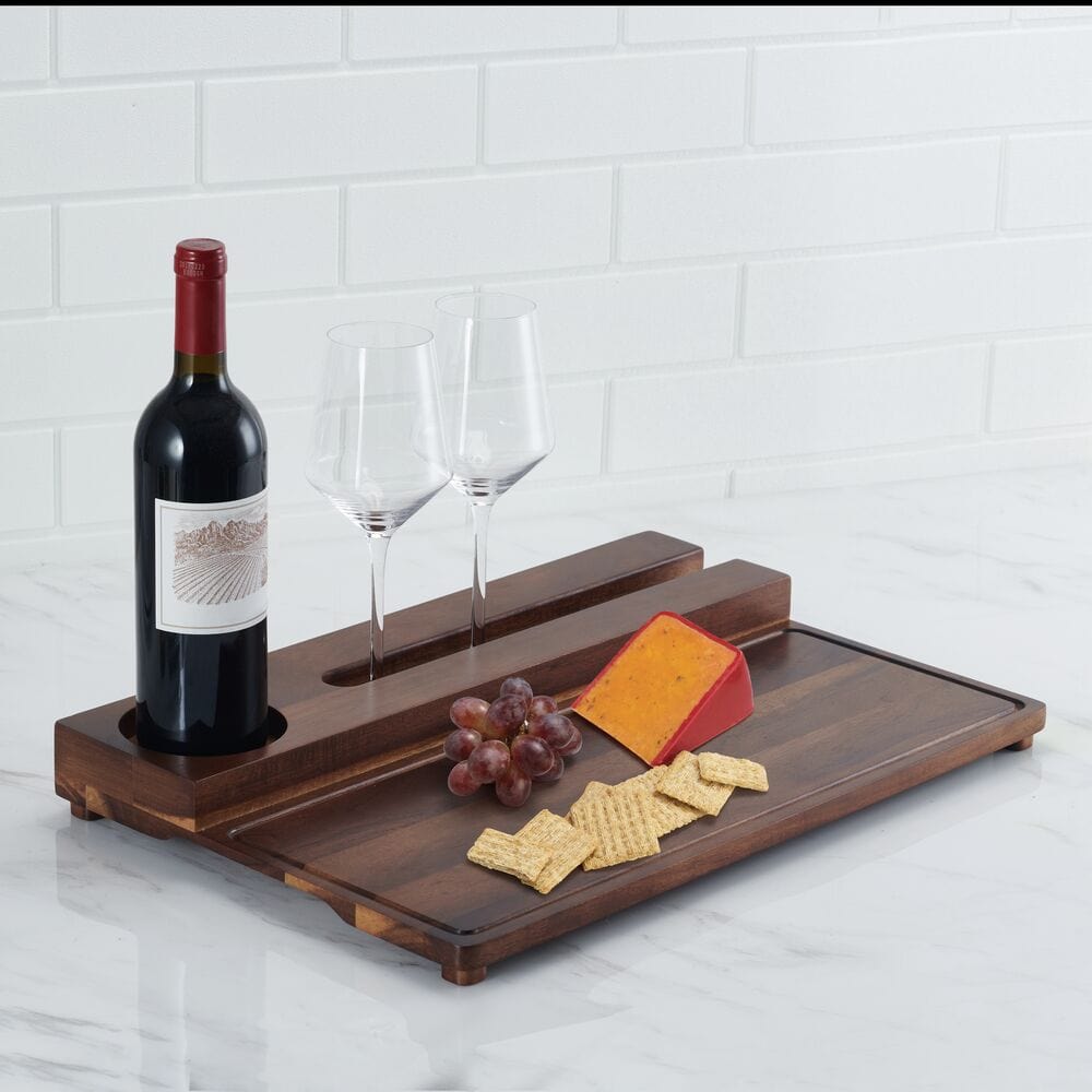 Wine and Charcuterie Wood Serve Tray