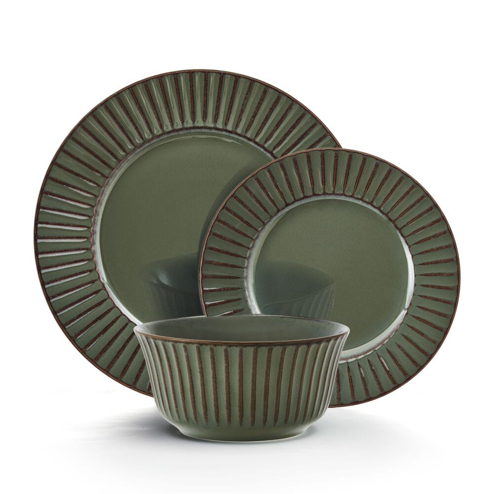 Dannie Green 12 Piece Dinnerware Set, Service for 4