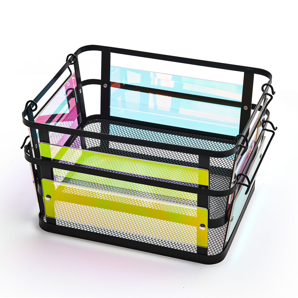 Ava Iridescent Stackable Storage Basket