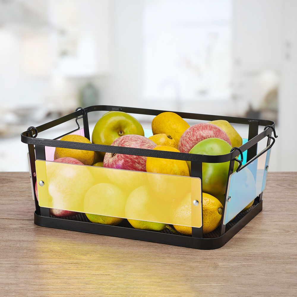 Ava Iridescent Stackable Storage Basket