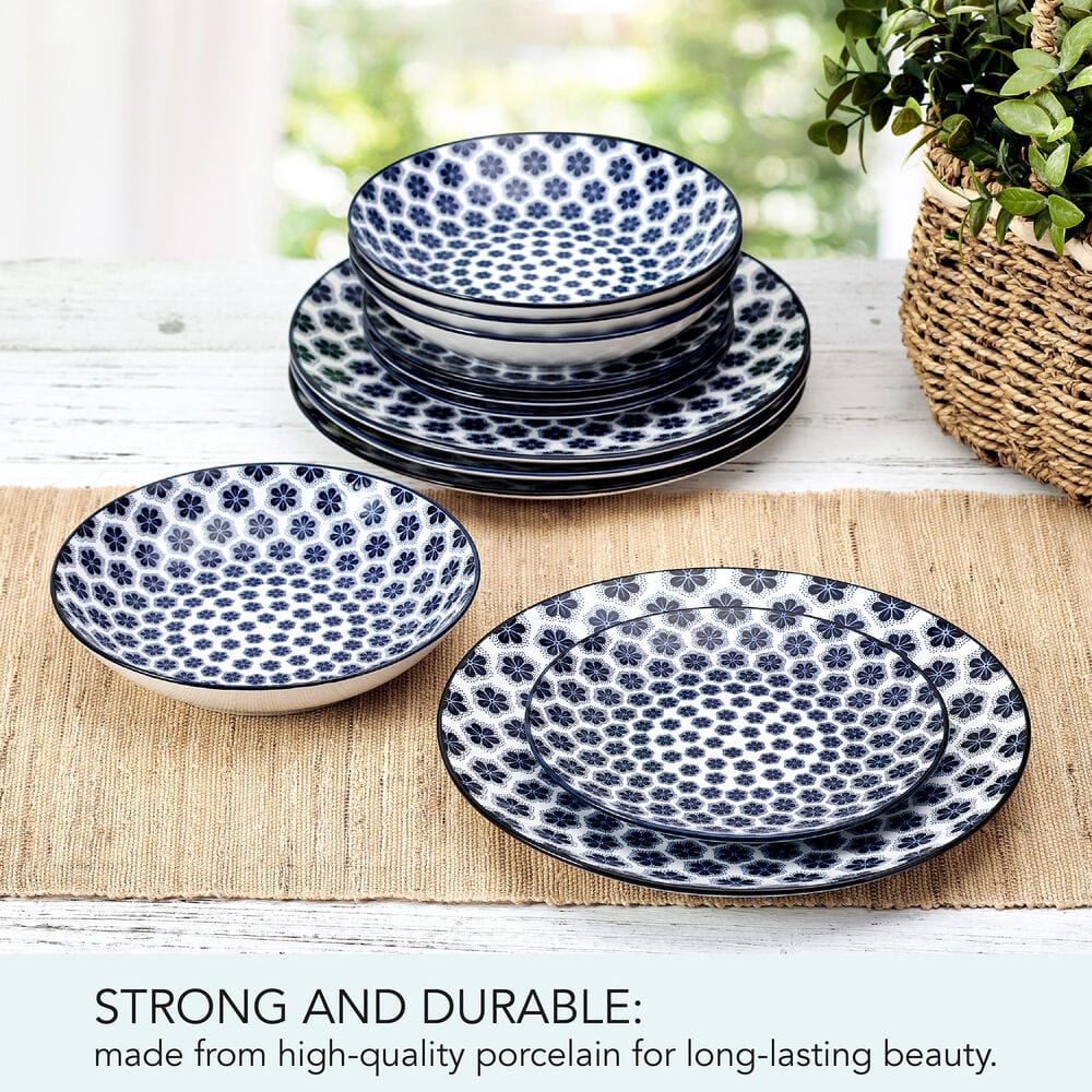 Blooming Delight 12 Piece Dinnerware Set, Service for 4