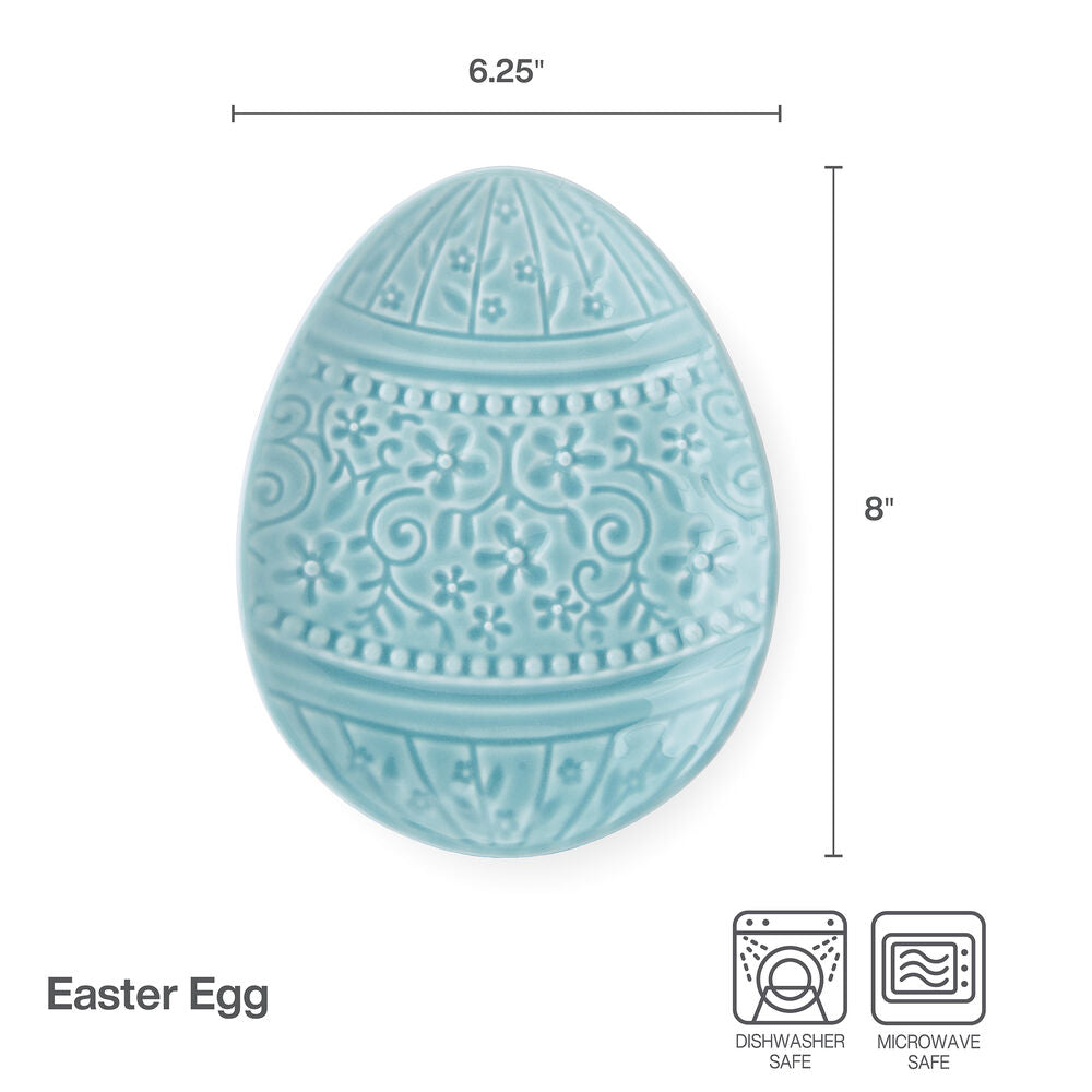 Easter Egg Teal Plate